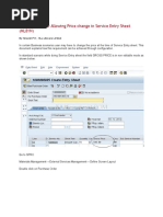 Configuration For Allowing Price Change in Service Entry Sheet