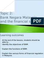 Topic 2: Bank Negara Malaysia and The Financial System