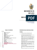 Residence Rules Regulations