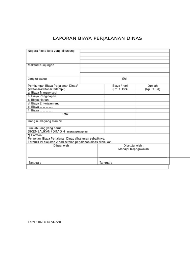 22 Form Hrd Travel Expense Report