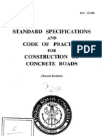 Standard Specifications Code of Practice Construction Oe Concrete Roads