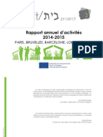 Rapport annuel d’activités The Beit Project 2014-2015  