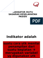 Indikator Mutu Sasaran Keselamatan Pasien