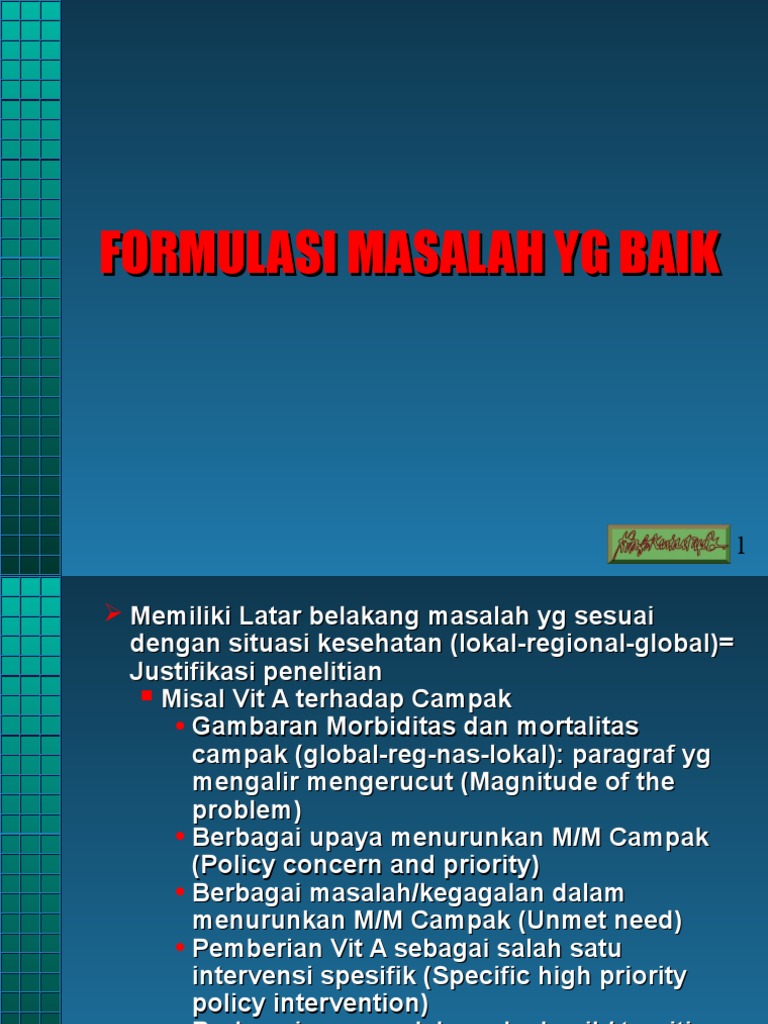 cara menentukan Masalah pada penelitian