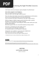 Advice on Abandoning the Eight Worldly Concerns