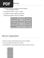 Registers vs. Memory: Control