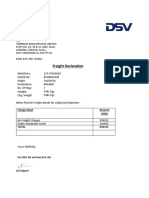 Freight Declaration: Charge Head Amount (INR)