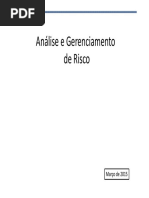 Análise e Gerenciamento de Risco