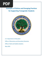 Examples of Policies and Emerging Practices For Supporting Transgender Students