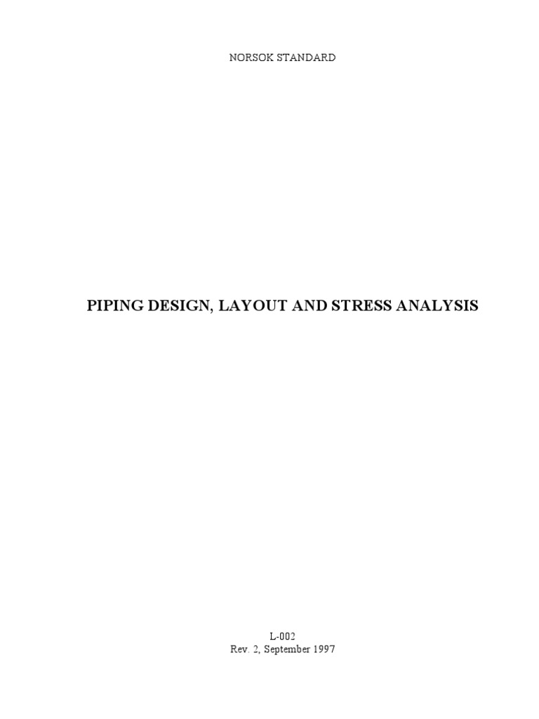 NORSOK L-002: Piping Design Standards | PDF | Valve | Pipe (Fluid ...