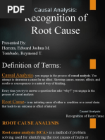 Recognition of Root Cause