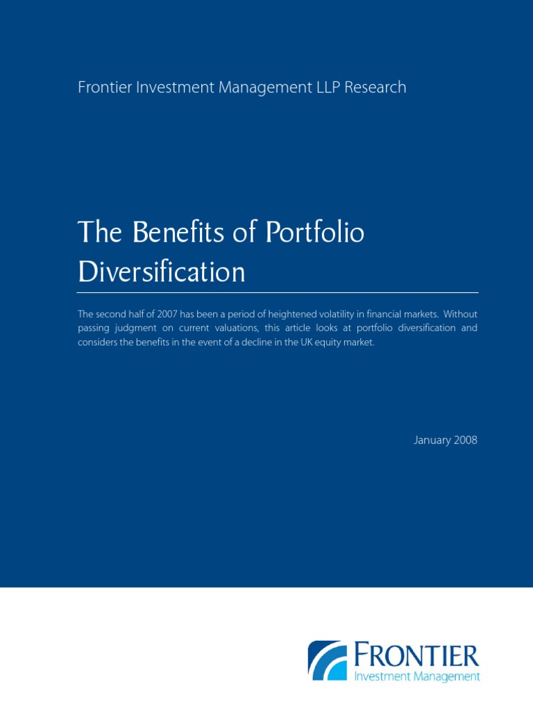 The Benefits of Portfolio Diversification Frontier Investment