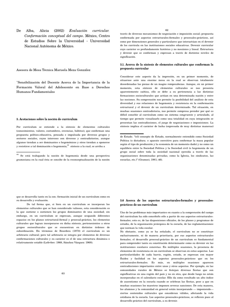 Analisis Curricular Alicia De Alba Pdf Plan De Estudios Sociedad