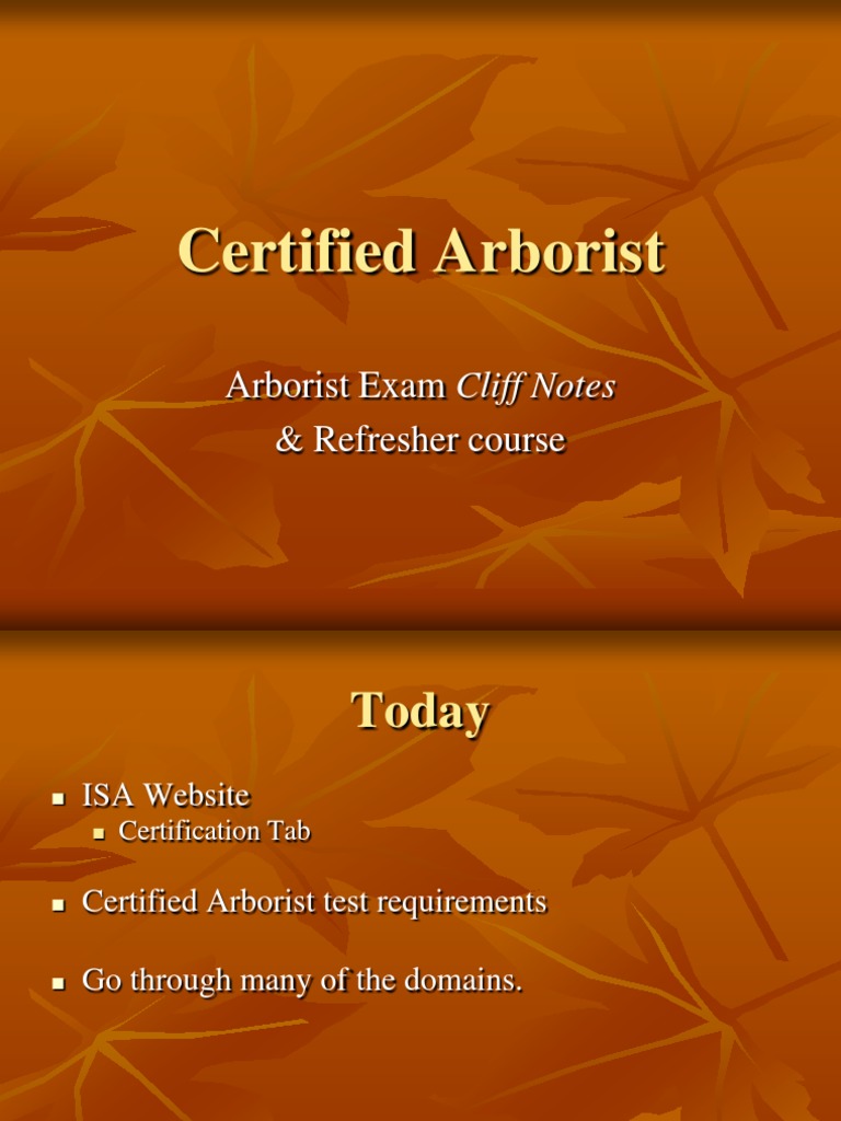 Certified arborist study guide english