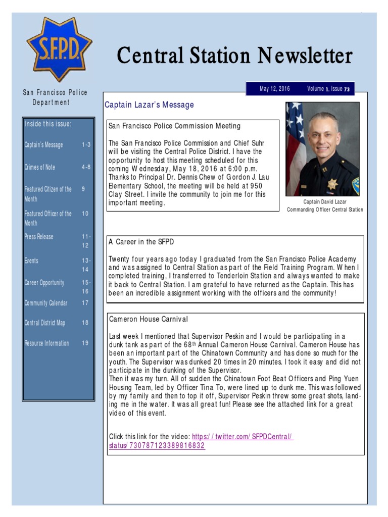 Central Station Newsletter: Captain Lazar's Message | PDF | Battery ...