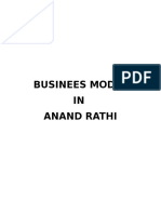 Businees Model IN Anand Rathi