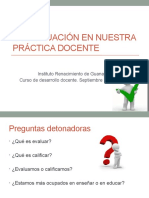 La Evaluación en Nuestra Práctica Docente