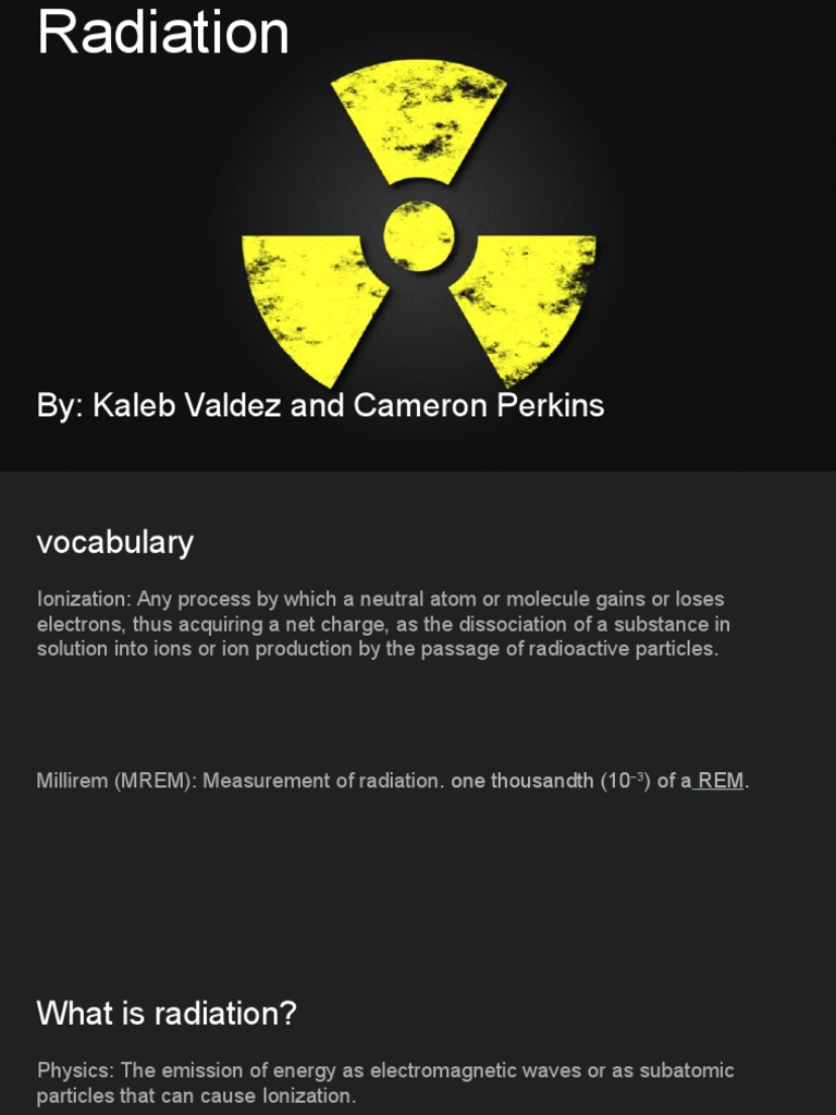 Radiation | PDF | Science & Mathematics
