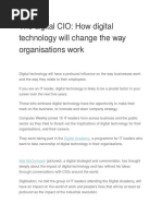 The Digital CIO: How Digital Technology Will Change The Way Organisations Work