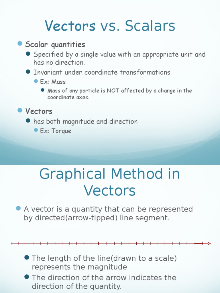 Vectors vs. Scalars: Scalar Quantities | PDF | Euclidean Vector ...