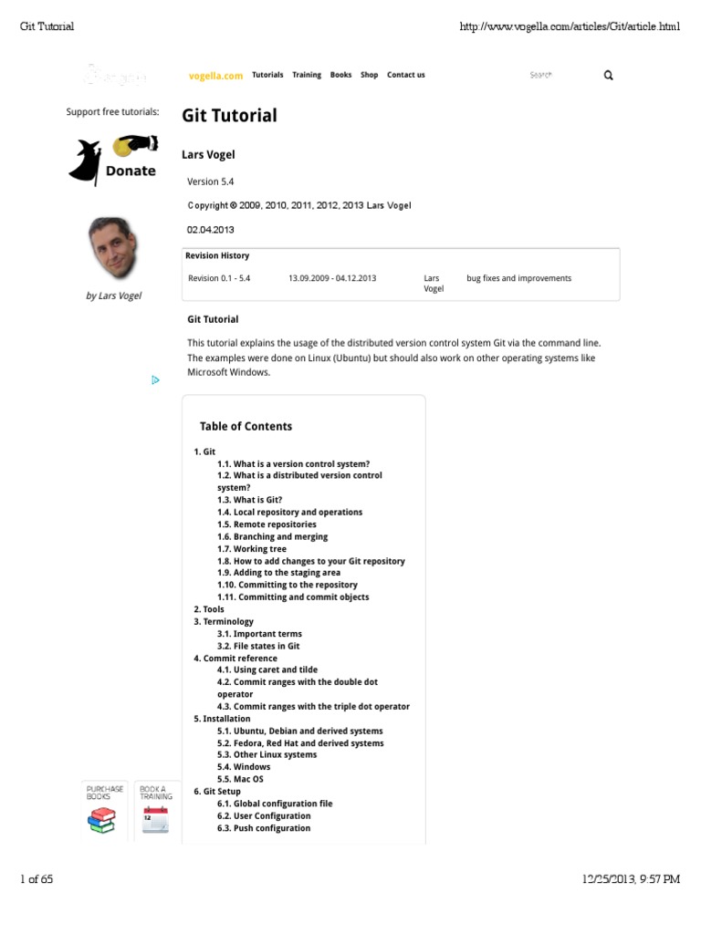 Git Tutorial 2016 | PDF | Version Control | Software Repository