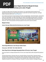 Pengiriman Jam Jadwal Digital Sholat Ke Masjid Al-Huda MakamHaji KabSukoharjo ProvJawa Tengah