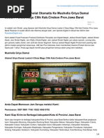 Pengiriman Jam Sholat Otomatis Ke Musholla Griya Damai Lestari 4 Desa Megu CIlik KabCirebon ProvJawa