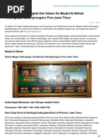 Pengiriman Jam Digital Dan Adzan Ke Masjid Al-Ittihad Kedungrejo KabBojonegoro ProvJawa Timur