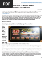 Pengiriman Jam Sholat Digital Ke Masjid Al-Muhtadin Sumberrejo KabBojonegoro ProvJawa Timur