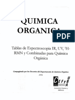 Tablas de Espectroscopia IR UV H-RMN y Combinadas Para Quimica Organica