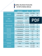 Jadwal Pelayanan Poliklinik Rs Metta Medika