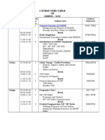 Course Time Table OF Gmdss - Goc