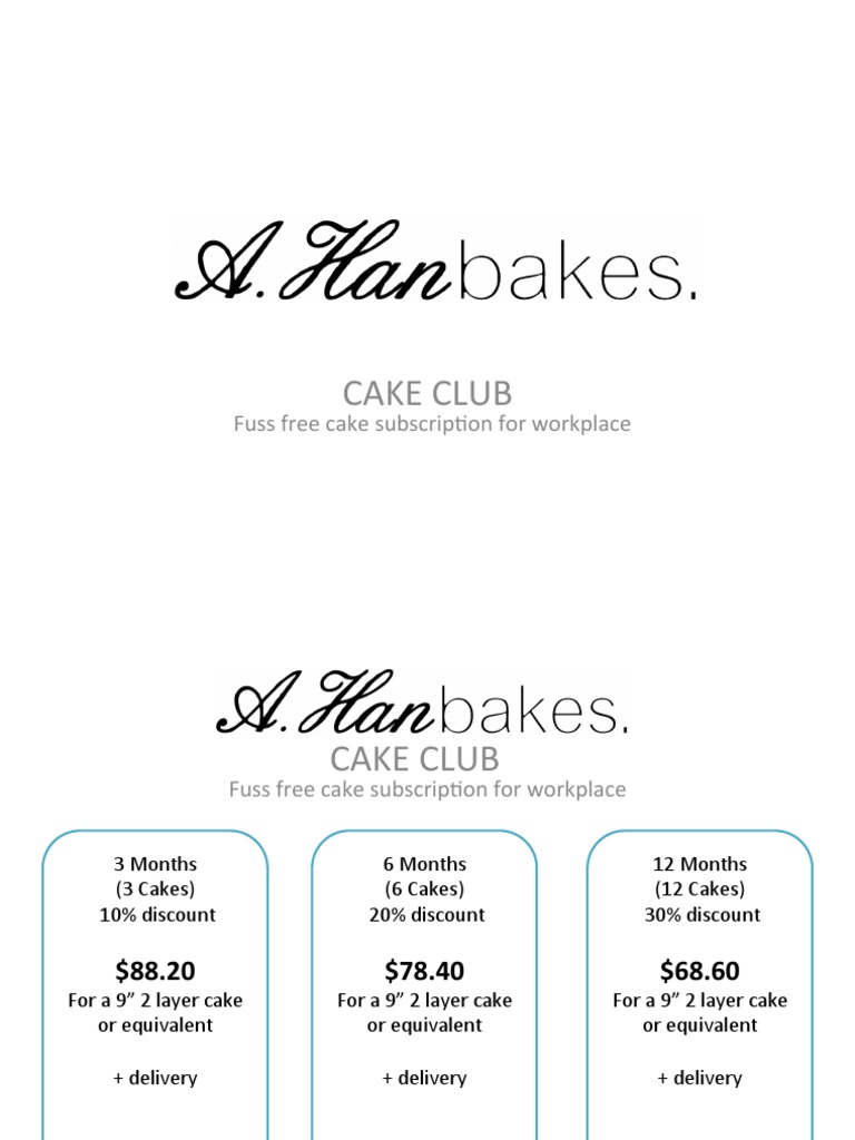 Workplace Cake Subscription Deals | PDF
