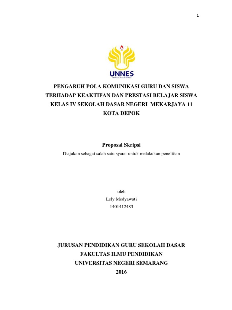 Proposal Penelitian Lely M Unnes