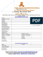 Yuvak Yuvati Parichay Utsav Registration Form