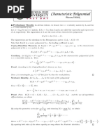 Characteristic Polynomial: Massoud Malek