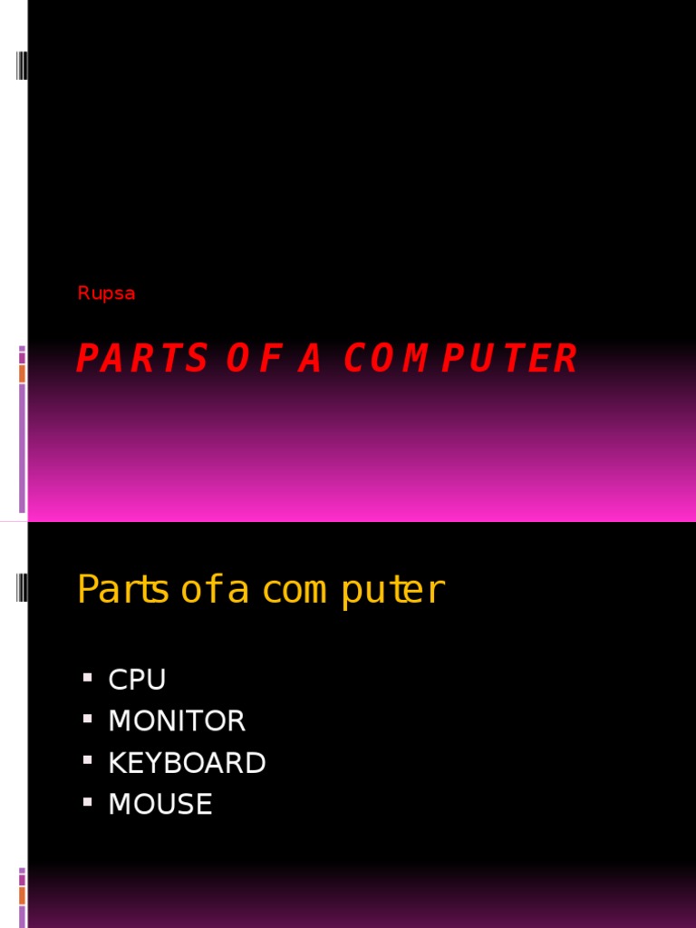 Key Components of a Computer | PDF | Computers | Technology & Engineering