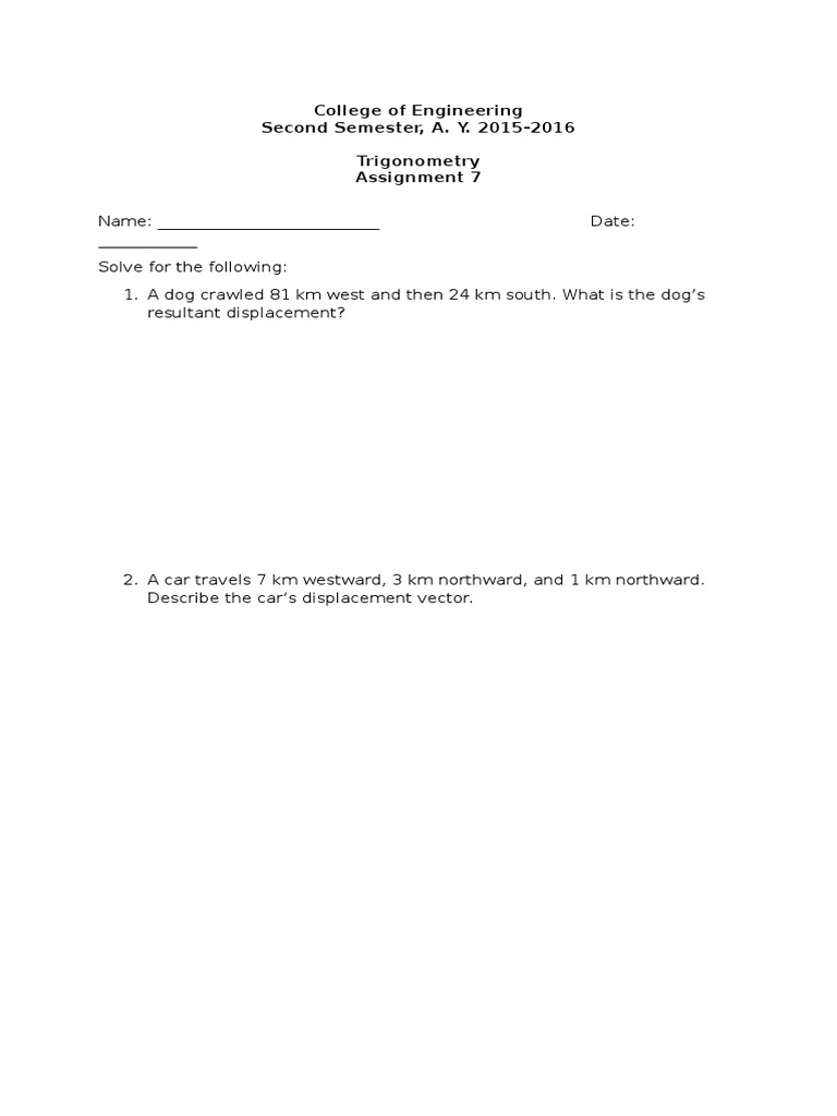 Engineering Trigonometry Task | PDF