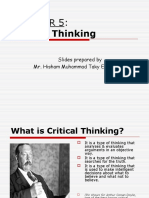 Chapter 5 - Critical Thinking