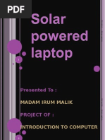 Solar Powered Laptop