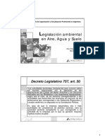 Legislación ambiental en aire, agua y suelo