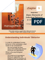 CHAPTER 09 Basic Elements of Individual Behavior in Organizations