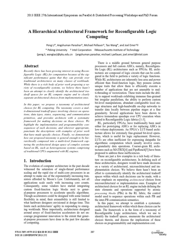 Computer Architecture As A Multilevel Hierarchical Framework | PDF ...