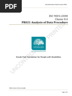 PR021 Analysis of Data Procedure