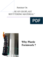 Use of Geoplast Shuttering Material (Autosaved)