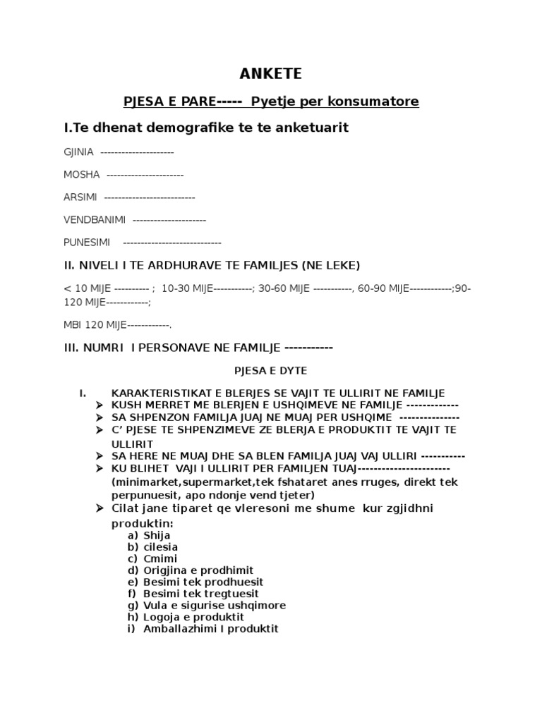 ANKETE | PDF