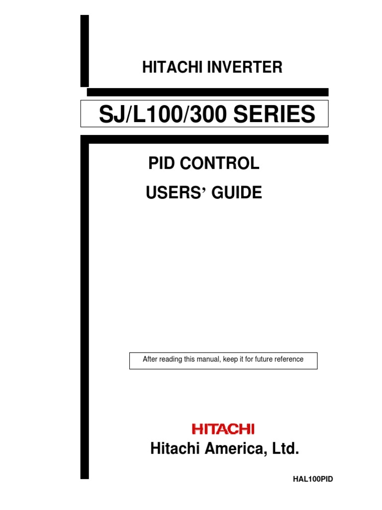 Hitachi SJ100/L100 PID Control Guide | PDF | Feedback | Power Inverter