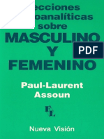 Paul-Laurent Assoun - Lecciones Psicoanalíticas Sobre Masculino y Femenino