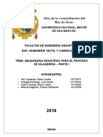 Tarea - Maquinaria Industrial para Procesos de Hilandería