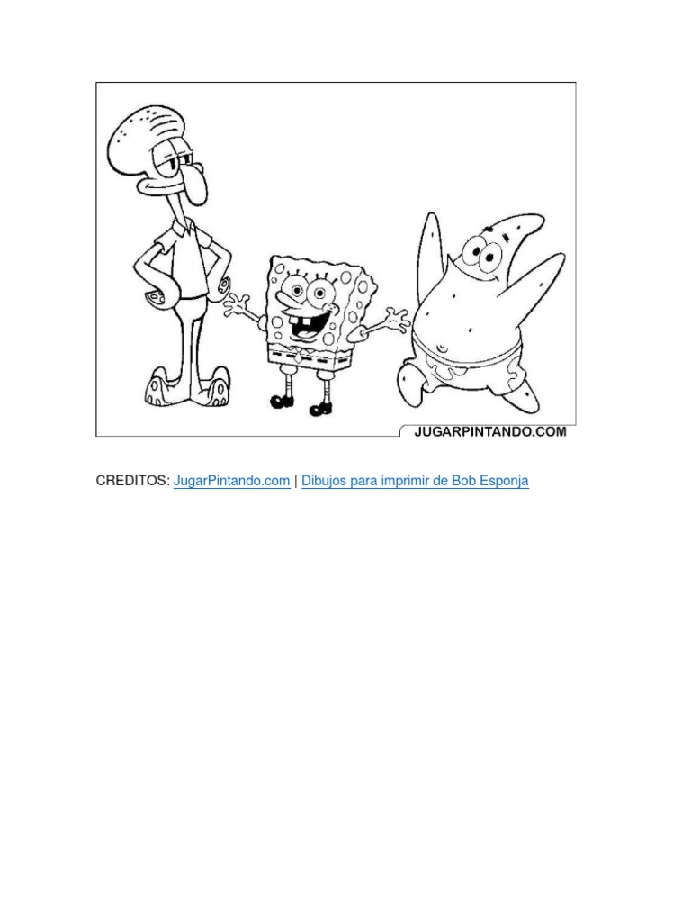 Bob Esponja Imprimir Colorear PDF | PDF